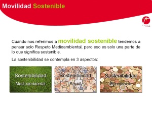 Diapositiva ponencia "Movilidad Sostenible"